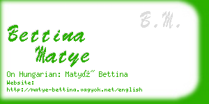 bettina matye business card